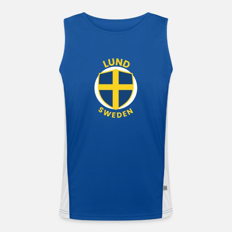 Lund Shield Schweden Funktionelles Kontrast-Tank Top für Männer 