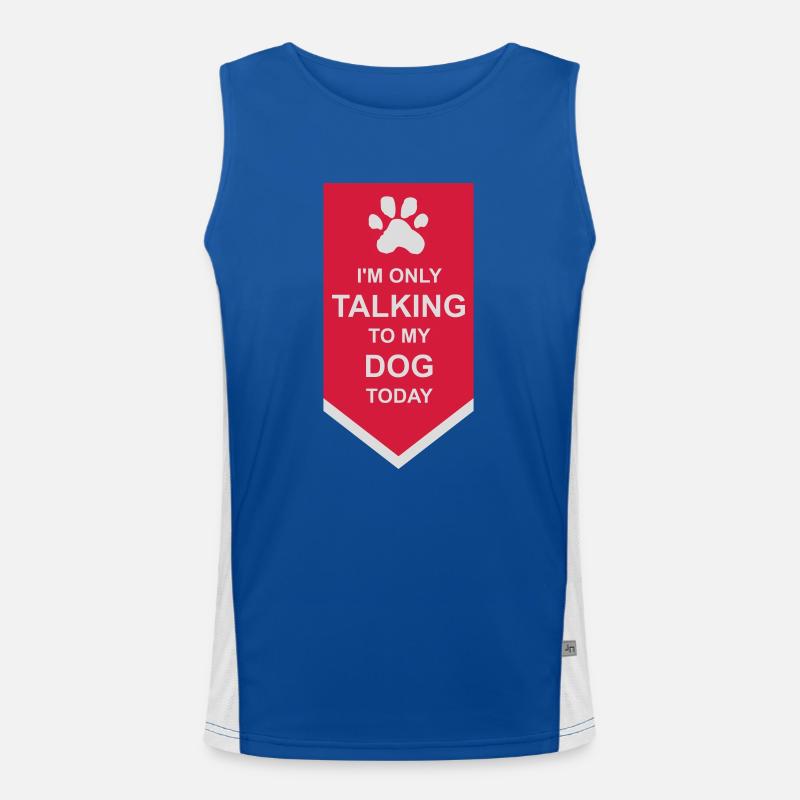 only talking to dog Funktionelles Kontrast-Tank Top für Männer 