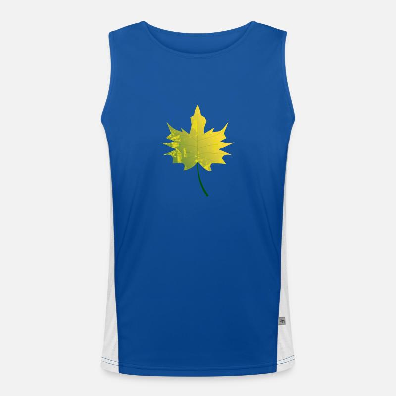 Blatt Funktionelles Kontrast-Tank Top für Männer 