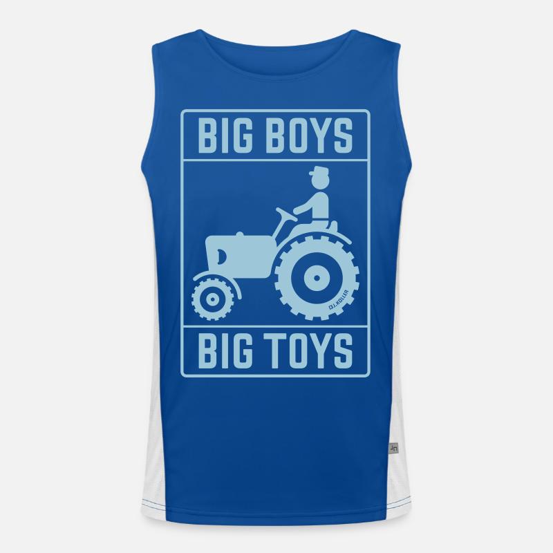Big Boys – Big Toys (Tractor / Traction Engine) Men's Functional Contrast Tank Top 