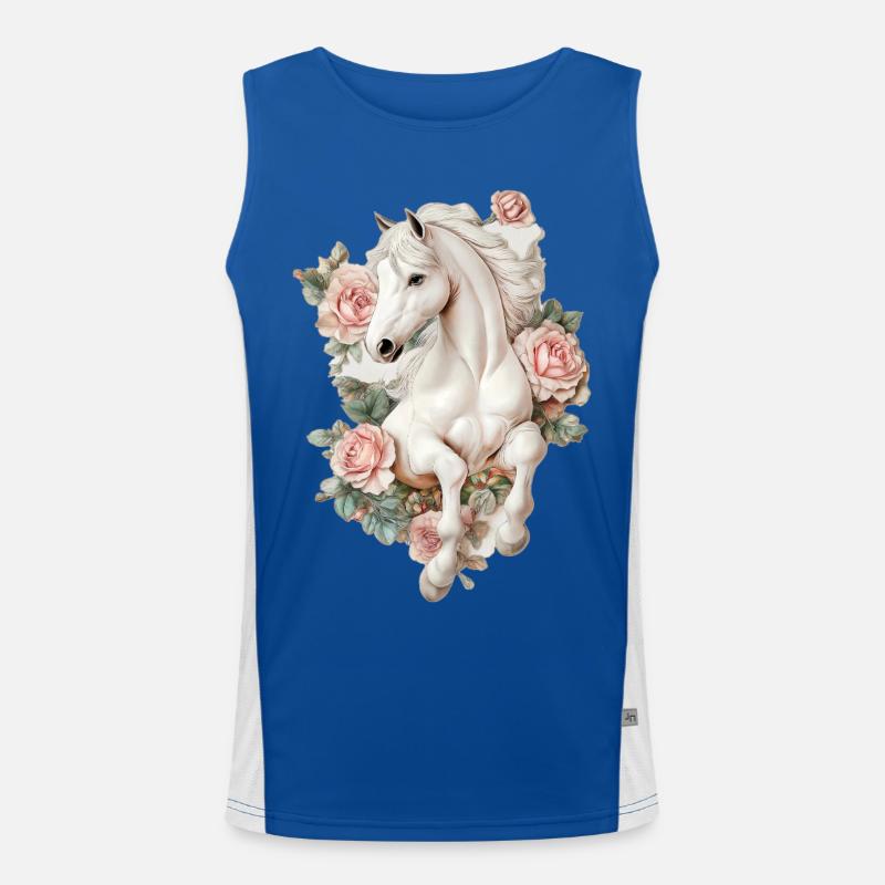 Pferd Vintage Funktionelles Kontrast-Tank Top für Männer 
