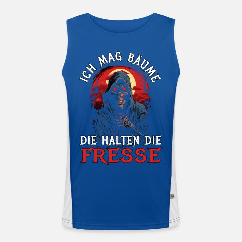I like trees - they keep their mouths shut Men's Functional Contrast Tank Top 