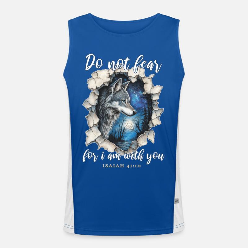 Wolf Christian Men's Functional Contrast Tank Top 
