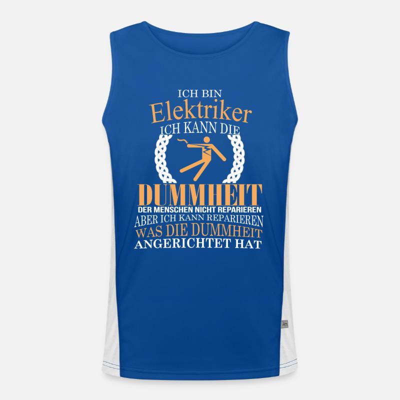Ich bin Elektriker! Funktionelles Kontrast-Tank Top für Männer 