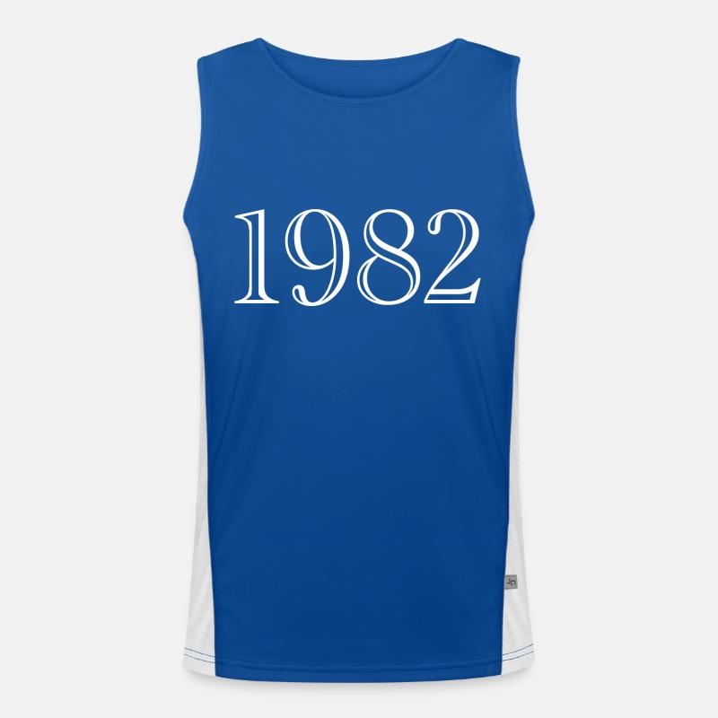1982 - Geschenk geboren 1982 Funktionelles Kontrast-Tank Top für Männer 