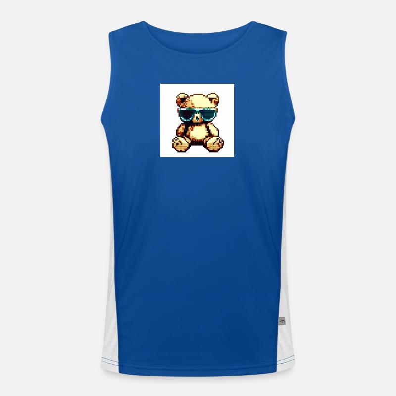 Pixelteddy Funktionelles Kontrast-Tank Top für Männer 