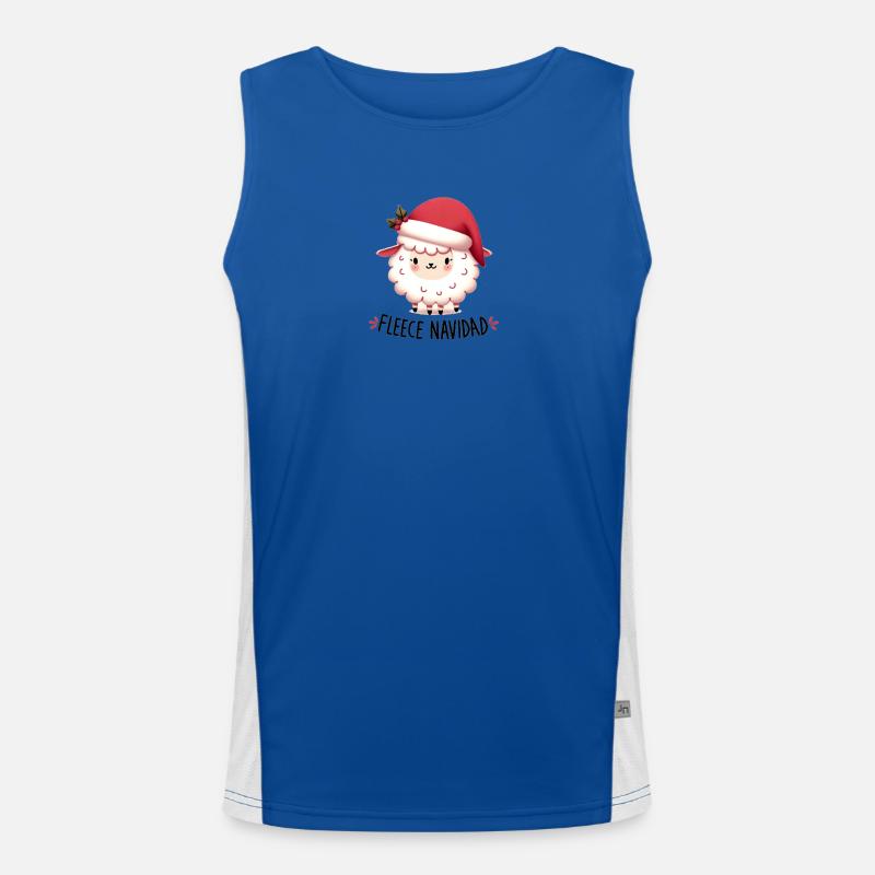 Fleece Navidad Sheep Men's Functional Contrast Tank Top 