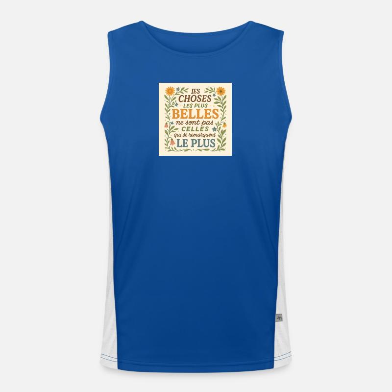The most beautiful things - Men's Functional Contrast Tank Top  - royal/white
