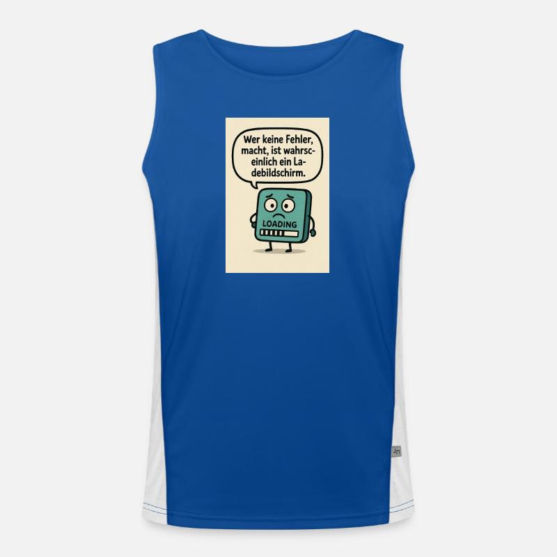 Wer keine Fehler, macht, Funktionelles Kontrast-Tank Top für Männer 