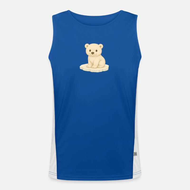 Nordische Arktis - Eisbär Funktionelles Kontrast-Tank Top für Männer 