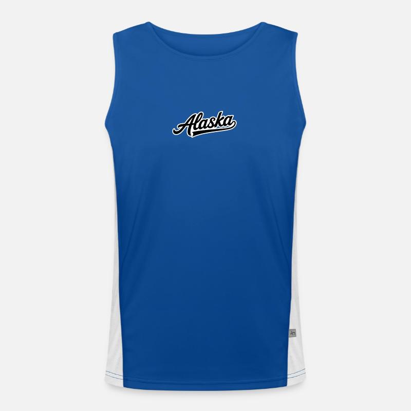 Alaska - Souvenir USA State Design Funktionelles Kontrast-Tank Top für Männer 