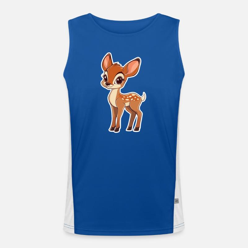 roe deer Men's Functional Contrast Tank Top 
