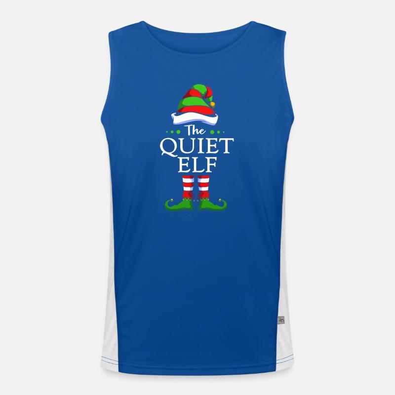 Elfe Elf Weihnachtsgeschenk Funktionelles Kontrast-Tank Top für Männer 