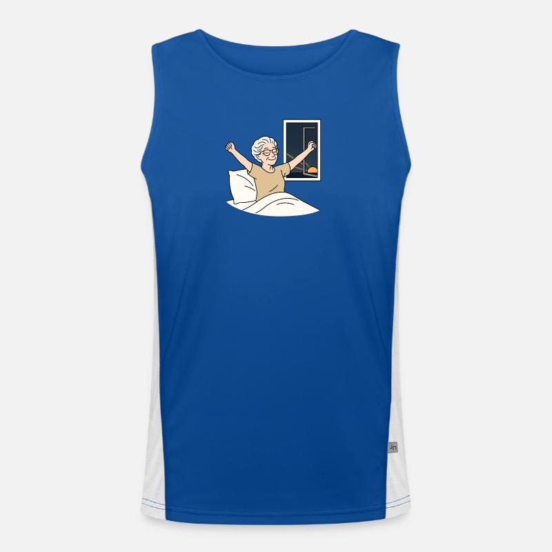 Oma Karin Funktionelles Kontrast-Tank Top für Männer 