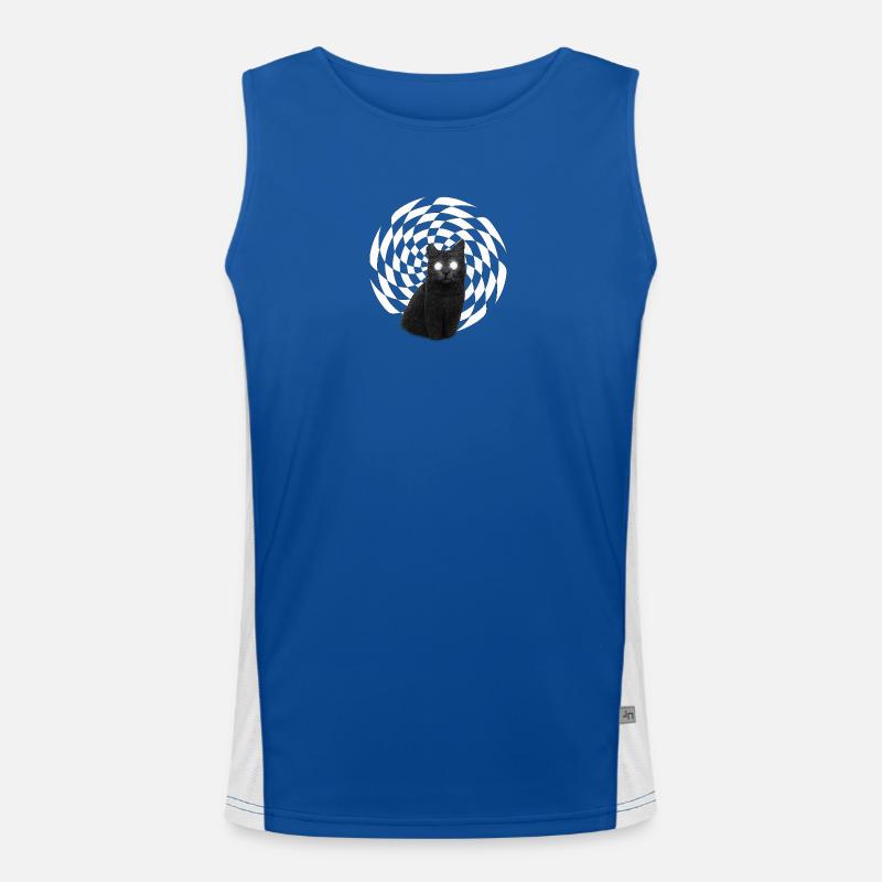 Spiral Cat Funktionelles Kontrast-Tank Top für Männer 