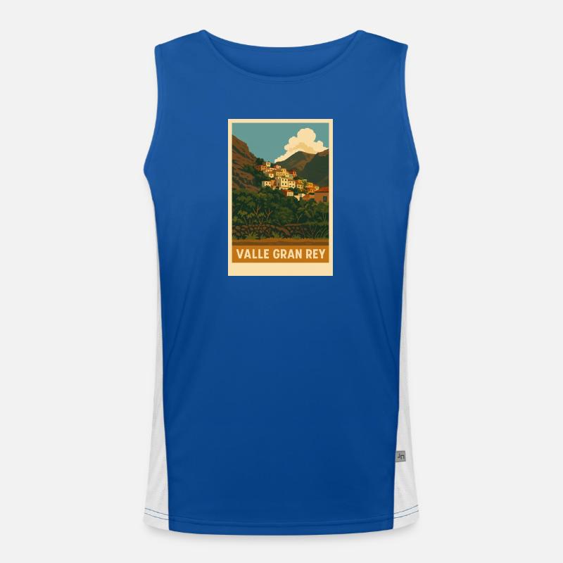 La Calera Valle Gran Rey Funktionelles Kontrast-Tank Top für Männer 
