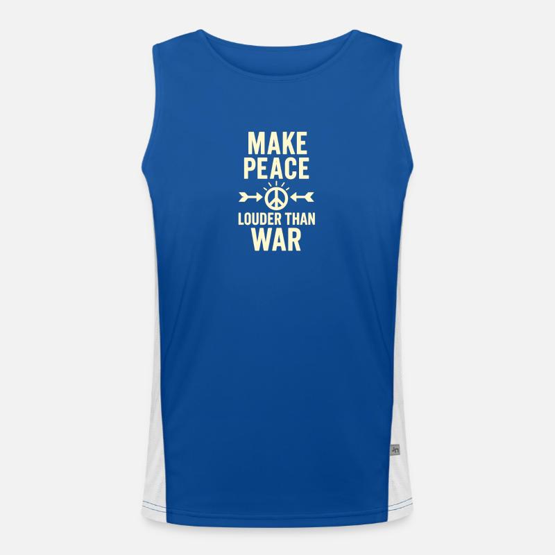 Freedom Statement - Men's Functional Contrast Tank Top  - royal/white