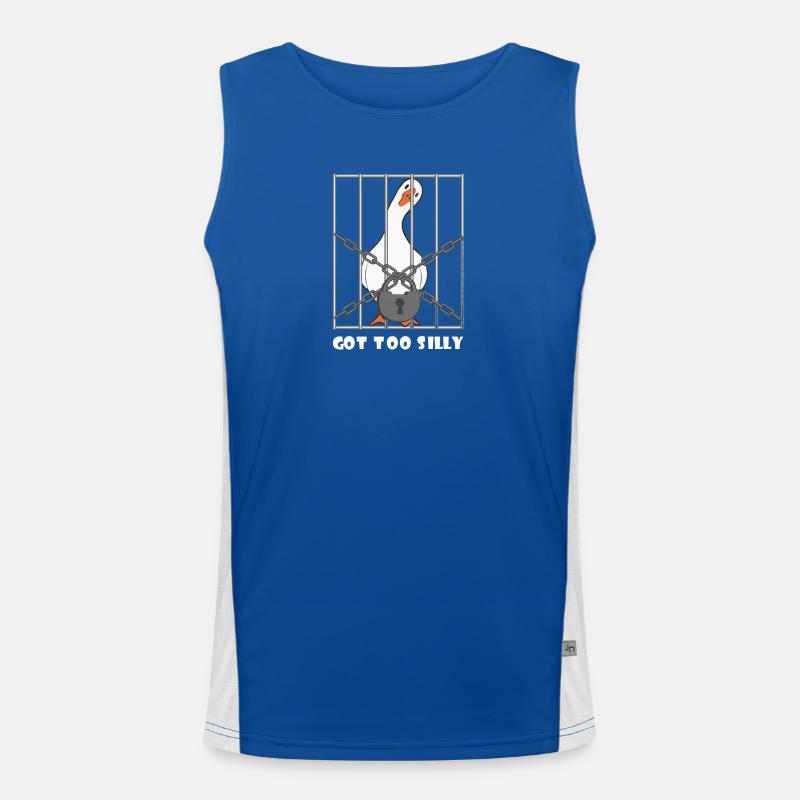Goose – Got Too Silly - Men's Functional Contrast Tank Top  - royal/white