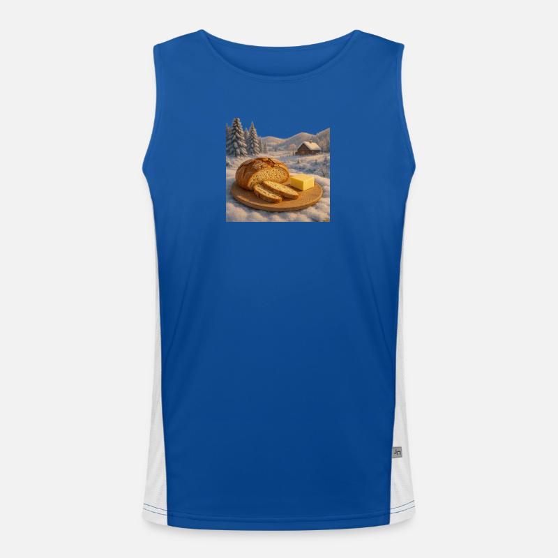 Rustikale Brotzeit Funktionelles Kontrast-Tank Top für Männer 