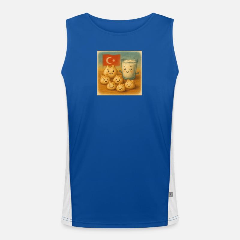 Mantı und Ayran Funktionelles Kontrast-Tank Top für Männer 