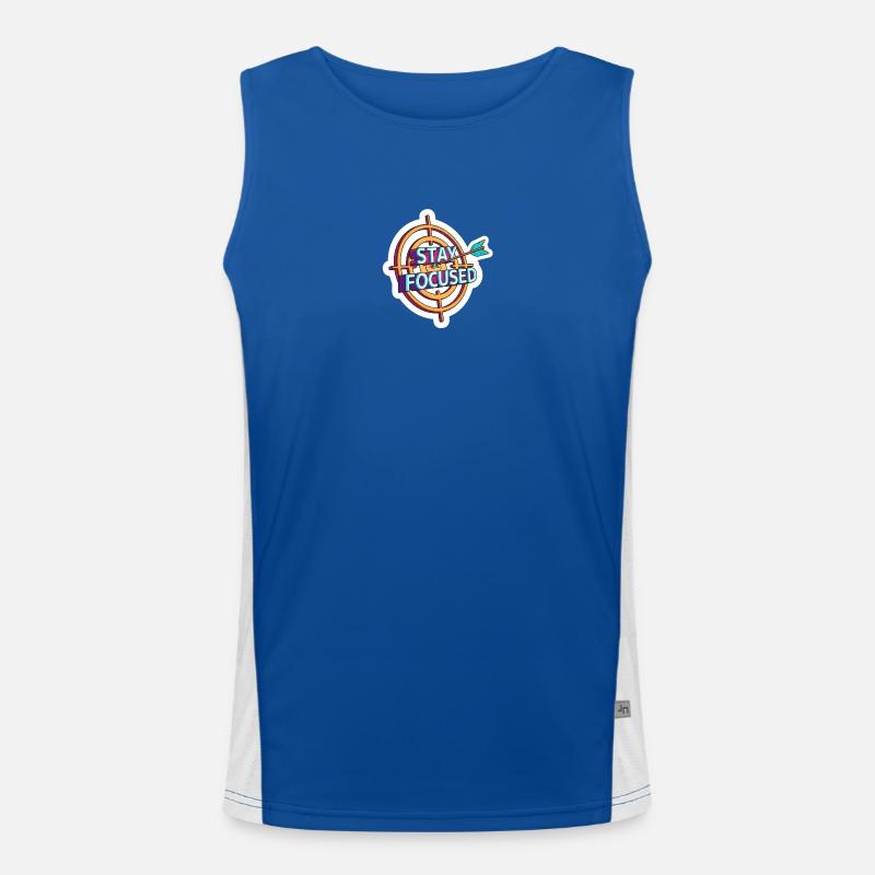 Stay Focused Archery Target Men's Functional Contrast Tank Top 