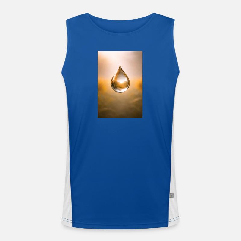 Transcendence - Men's Functional Contrast Tank Top  - royal/white