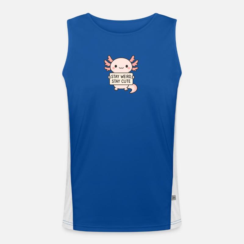 Bleib komisch, bleib süß Funktionelles Kontrast-Tank Top für Männer 