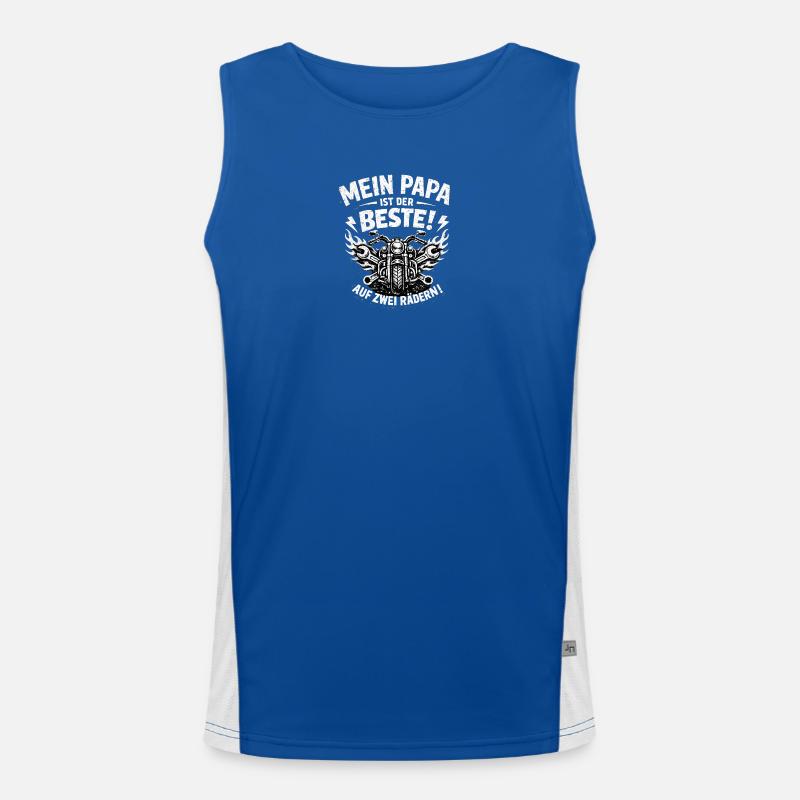 My dad is the best on two wheels Men's Functional Contrast Tank Top 