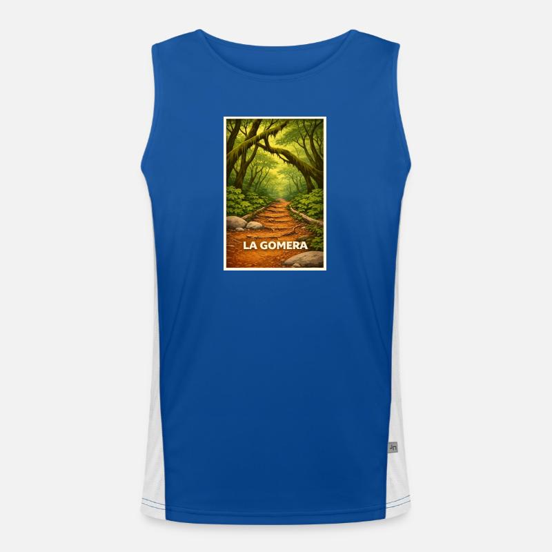 Lorbeerwald Gomera Funktionelles Kontrast-Tank Top für Männer 