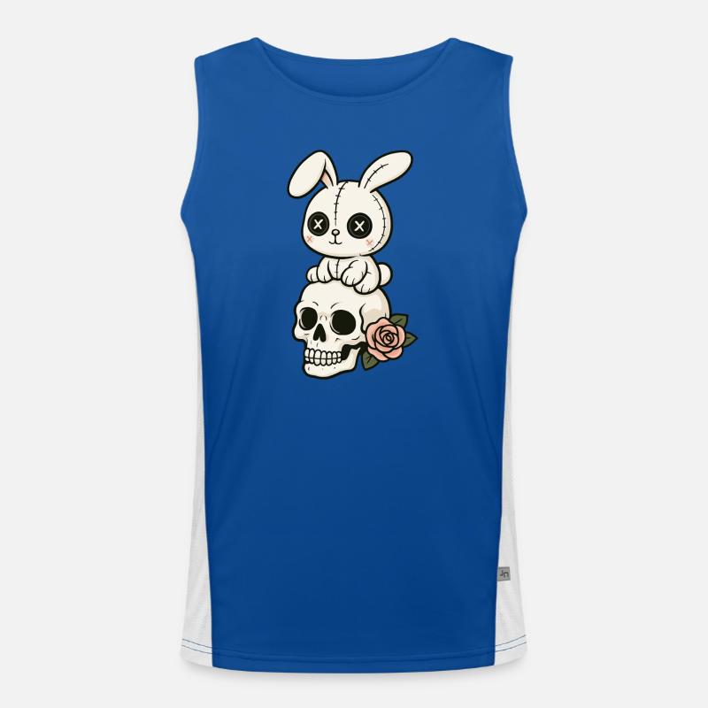 Goth Bunny Horreur Rabbit Gothique Effrayant Effrayant Débardeur respirant contrasté Homme 