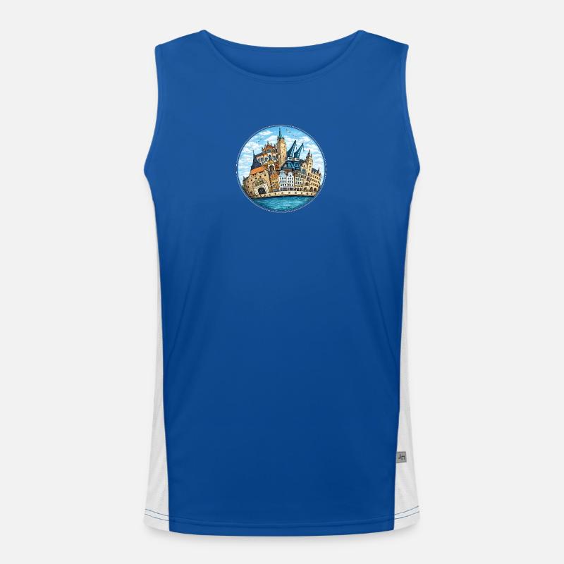 Rostocker Stadansichtssache 2026 Funktionelles Kontrast-Tank Top für Männer 