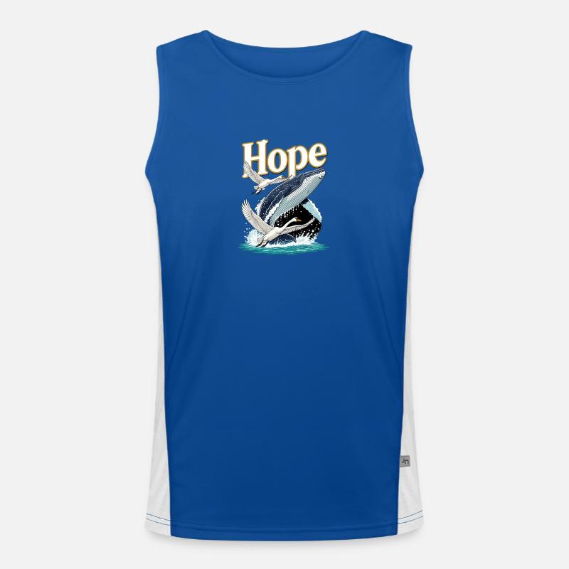 Hope Wale und Schwan Funktionelles Kontrast-Tank Top für Männer 