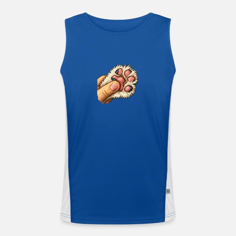 Fluffy Paw Squeeze Men's Functional Contrast Tank Top 