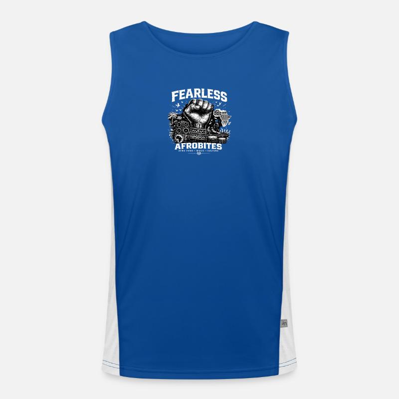 Furchtlos AfroBites: Klang & Küche Funktionelles Kontrast-Tank Top für Männer 
