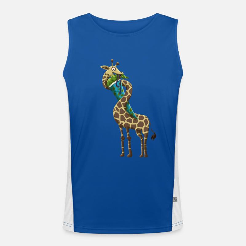 Giraffe school cone Men's Functional Contrast Tank Top 
