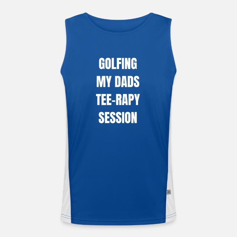 Golfing My Dads Tee-rapy Session Men's Functional Contrast Tank Top 