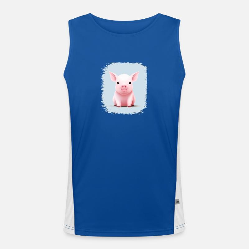 bacon barnyard gift animal lovers funny quote Funktionelles Kontrast-Tank Top für Männer 