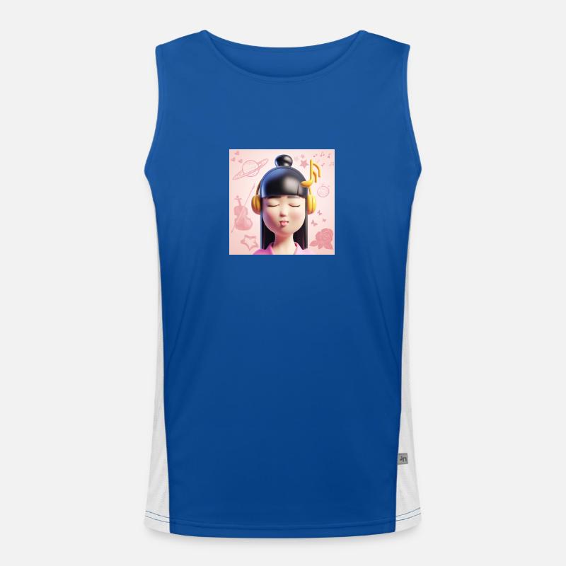 FUNNY MUSIC 12 Men's Functional Contrast Tank Top 