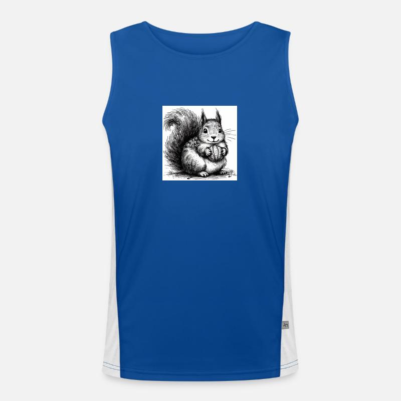 Squirrel with nut Men's Functional Contrast Tank Top 