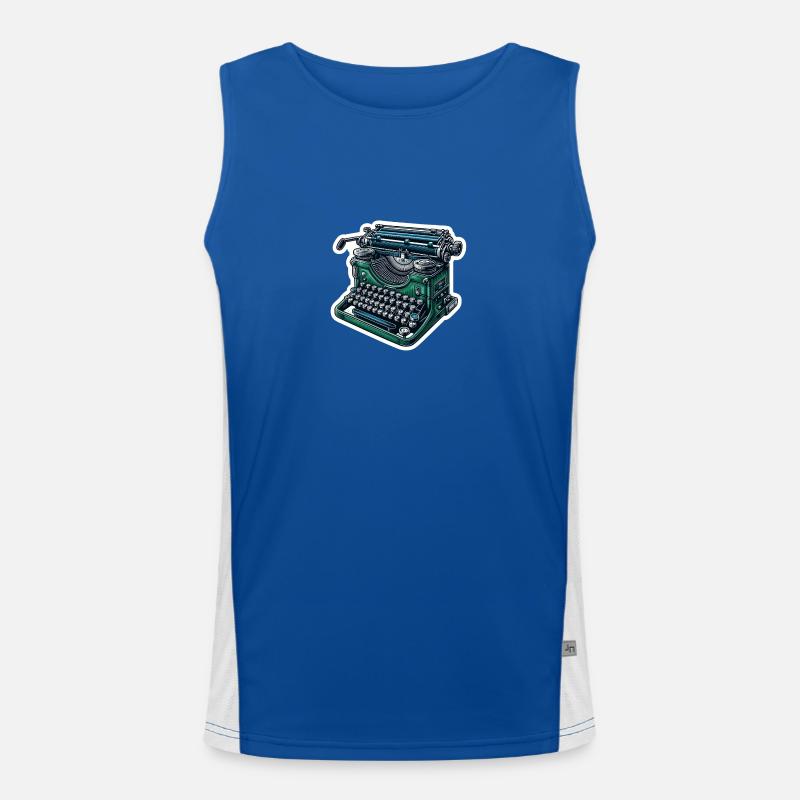 Old typewriter Men's Functional Contrast Tank Top 