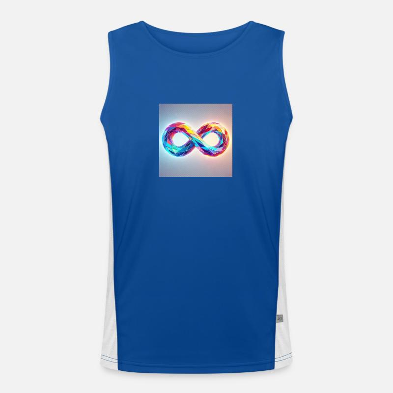 Infinity, prism rainbow Men's Functional Contrast Tank Top 