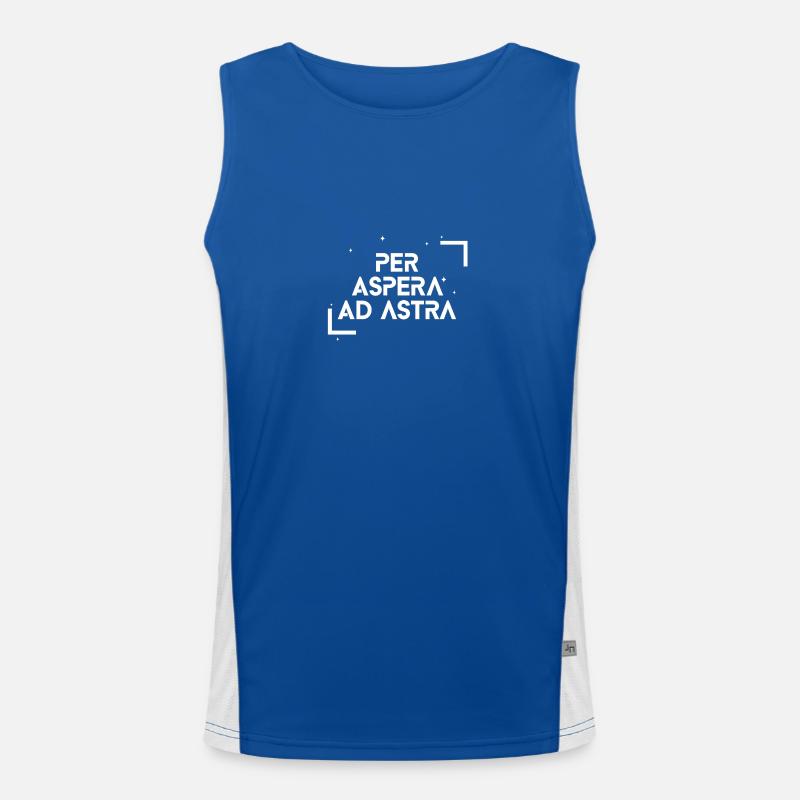 Per Aspera Ad Astra Funktionelles Kontrast-Tank Top für Männer 