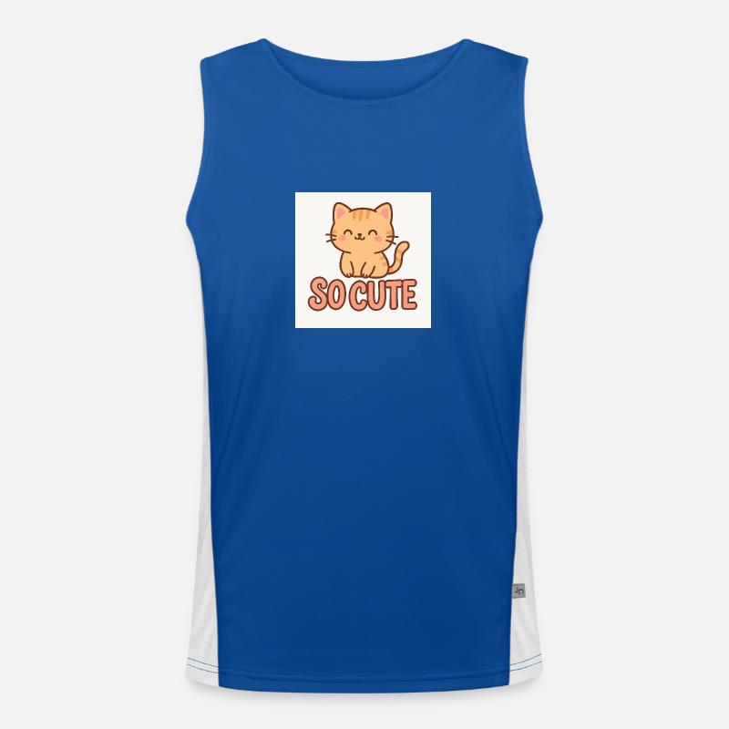 Süßes Kätzchen Funktionelles Kontrast-Tank Top für Männer 