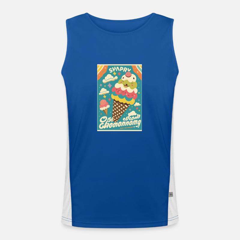 Eiscreme-Stil Funktionelles Kontrast-Tank Top für Männer 