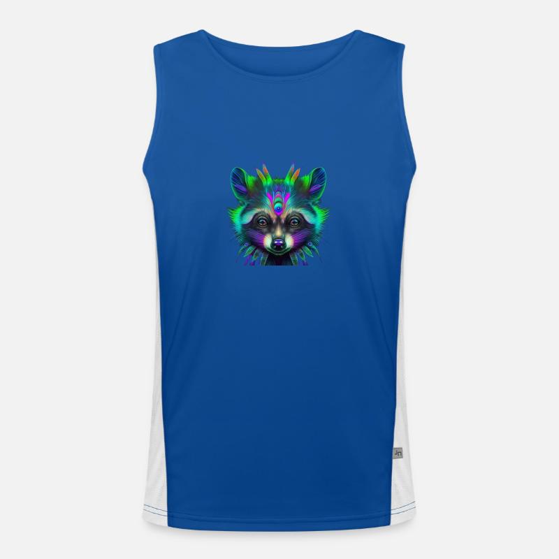 Fancy Waschbär Funktionelles Kontrast-Tank Top für Männer 