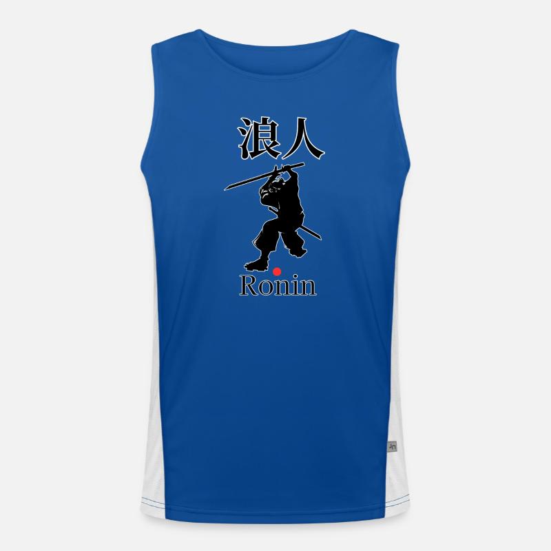 Ronin Samurai Motiv Funktionelles Kontrast-Tank Top für Männer 
