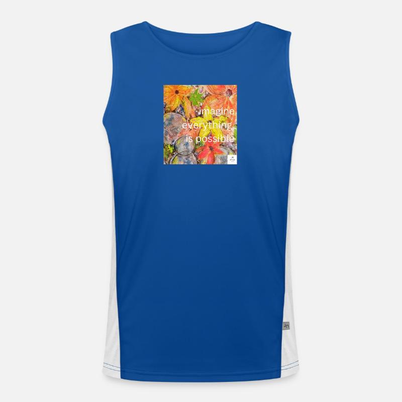 imagine everything is possible I statementstyle - Men's Functional Contrast Tank Top - royal/white