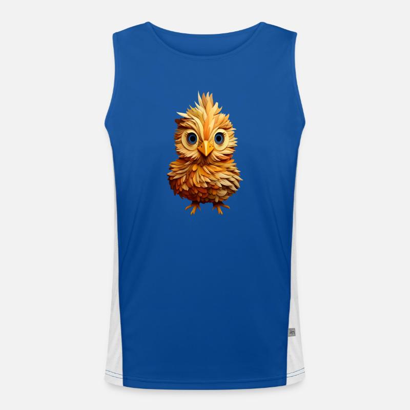 Chicken chick design Men's Functional Contrast Tank Top 