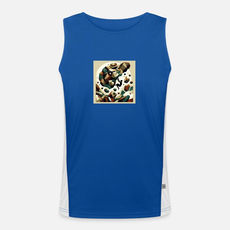 Felsblock Funktionelles Kontrast-Tank Top für Männer 
