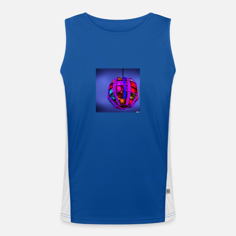explodierende weihnachtskugel Funktionelles Kontrast-Tank Top für Männer 